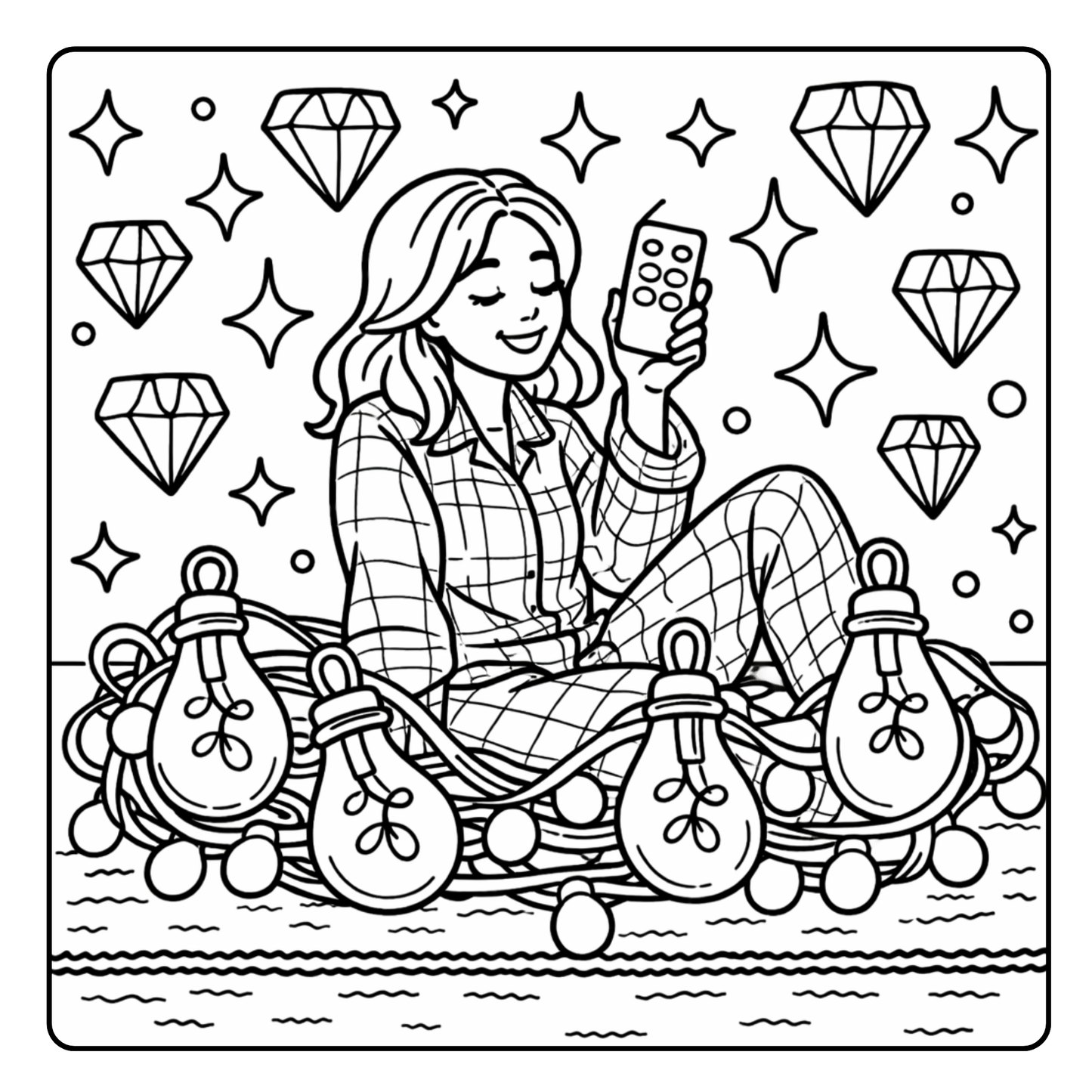 Glow & Cozy: Fairy Light Magic PDF Coloring Book