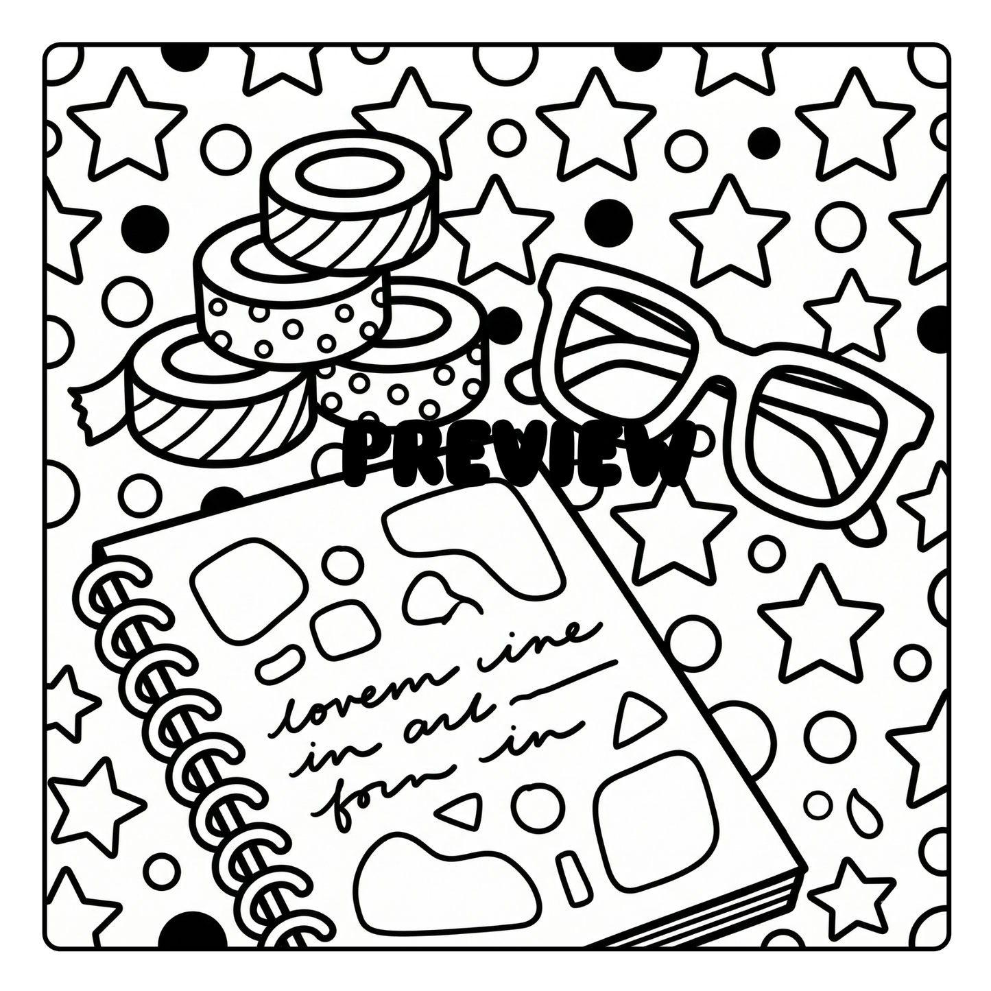 Cozy Journaling Moments: A Bold and Easy Coloring Book Digital PDF