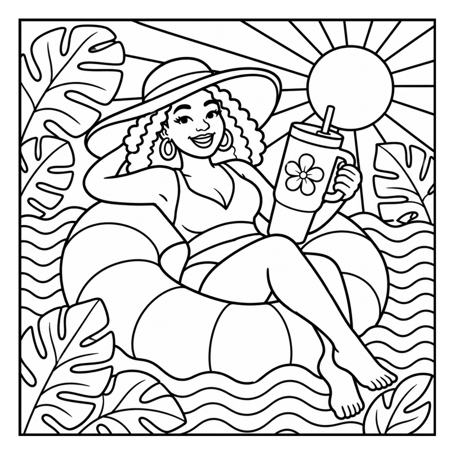 Bold & Easy Seasonal Tumblers Coloring Book PDF for Teens & Adults