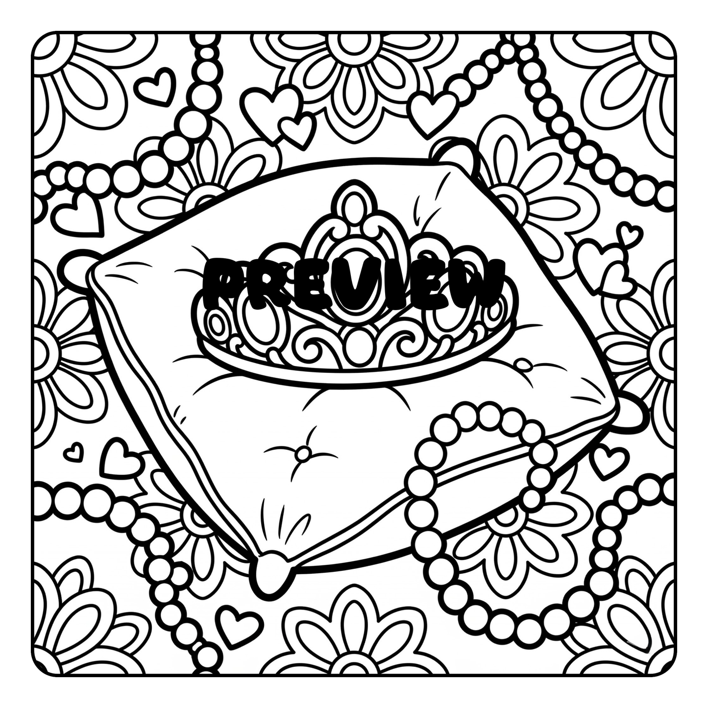 Crowned in Comfort: Bold & Easy Coloring Book of Royal Relaxation and Soft-Life Tiara Dreams