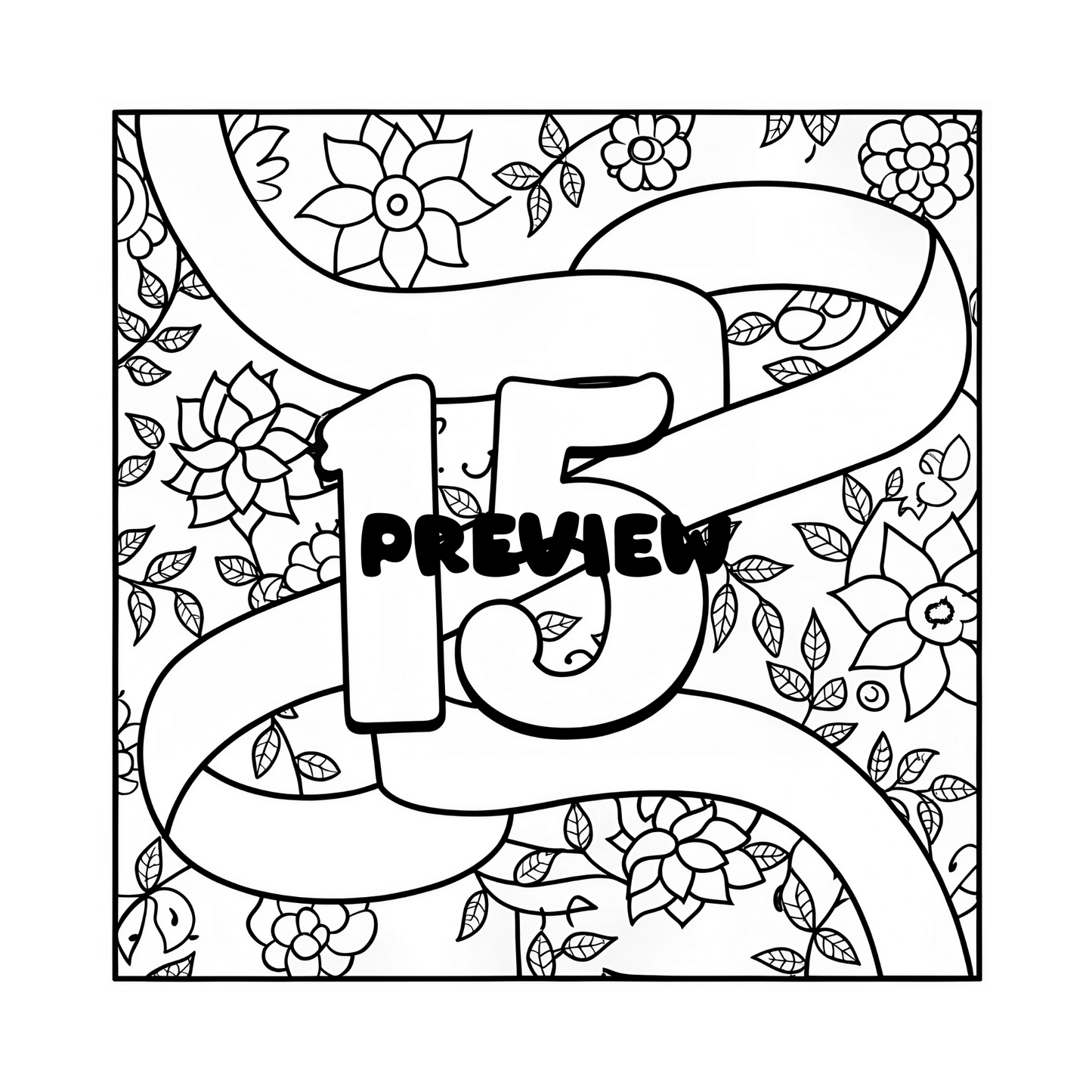 Quinceañera Dreams Coloring Book, Digital PDF