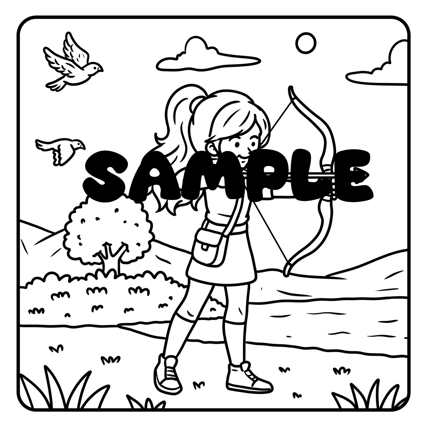 Cozy Girl Sports Moments, 15 Relaxing Coloring Pages Featuring Sports and Fitness