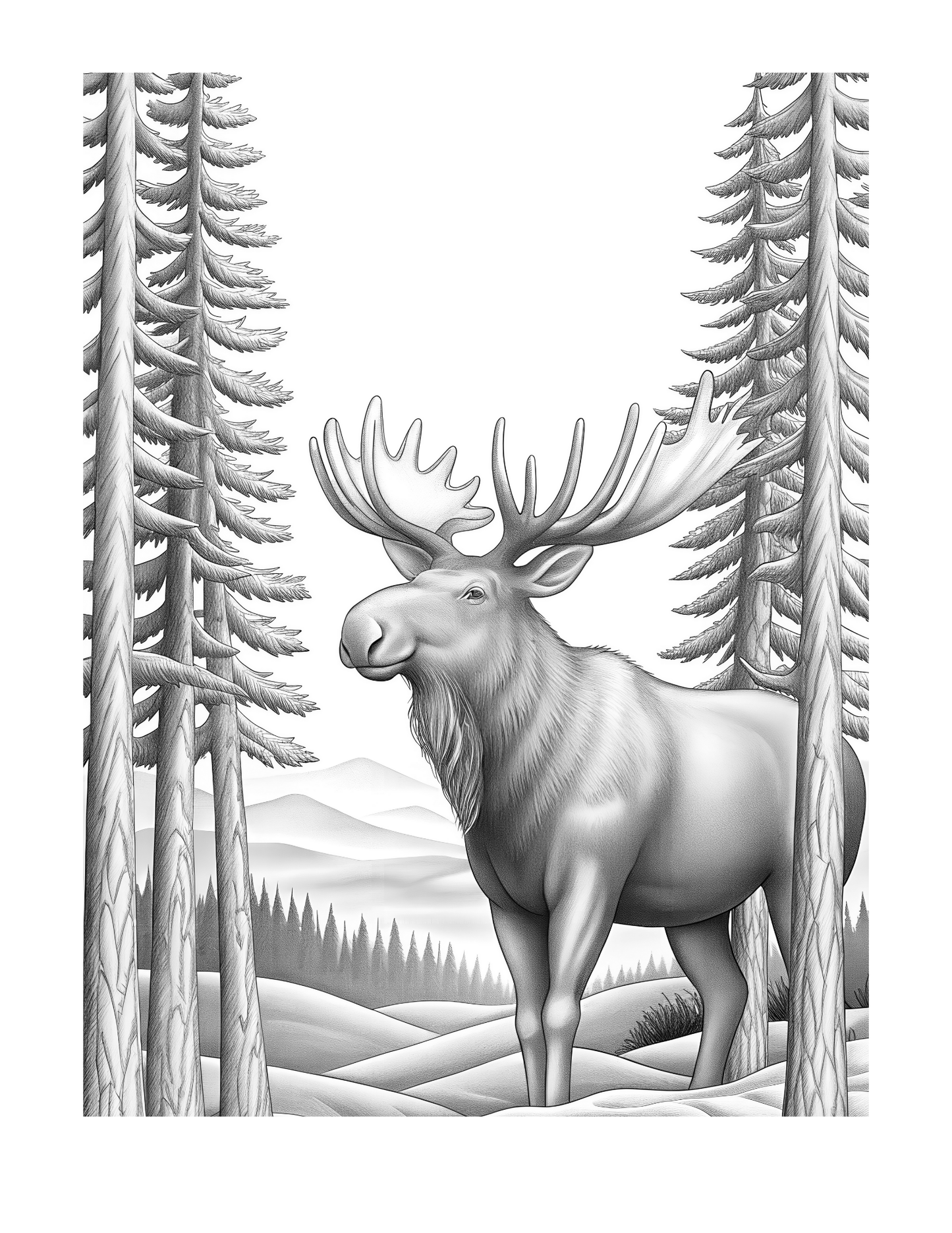 Majestic Woodland Creatures Coloring Book, PDF Version