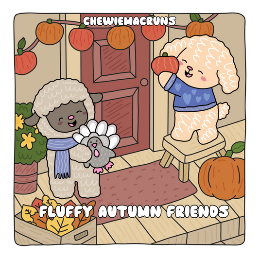 Fluffy Autumn Friends: A Cozy Fall Digital Coloring Book