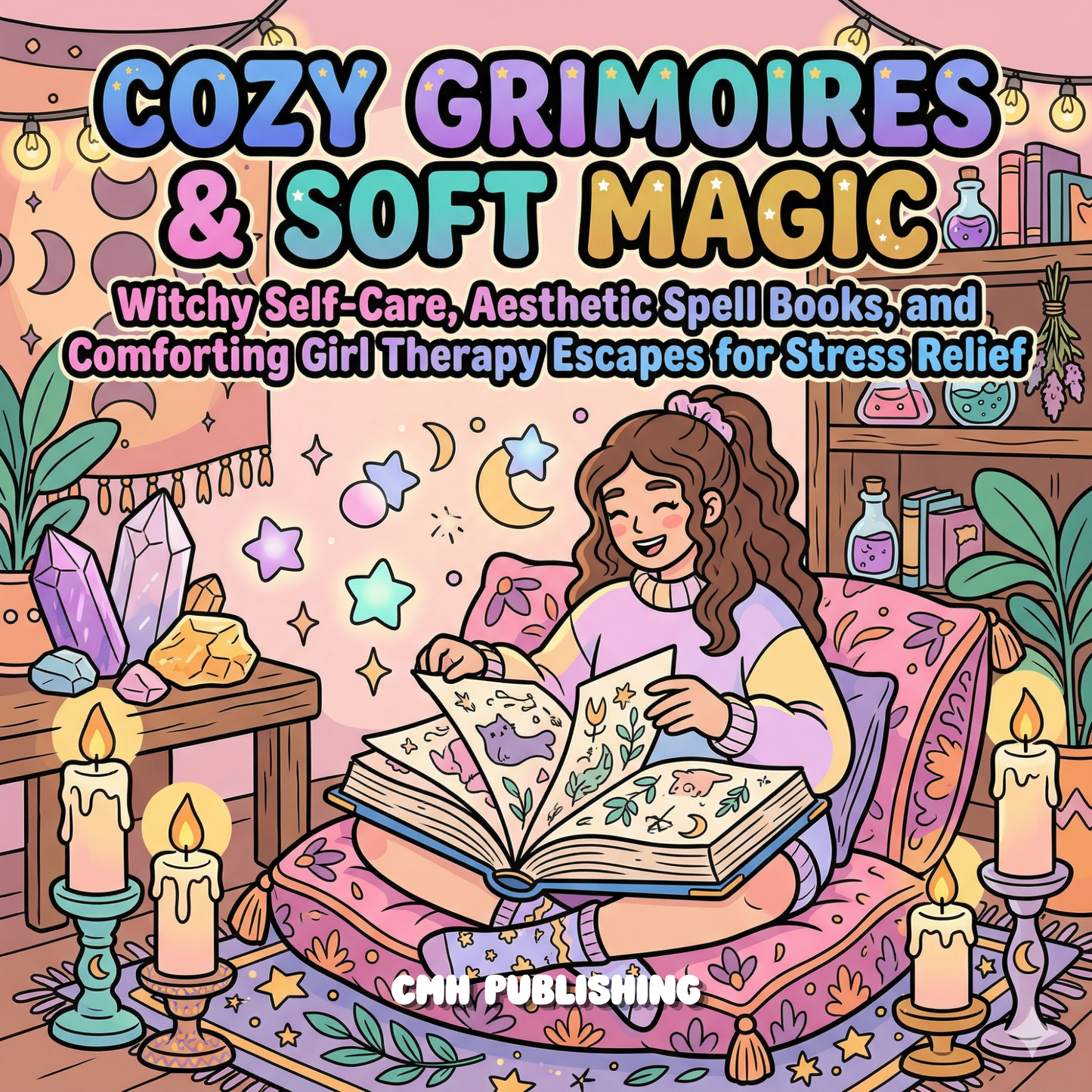 Cover of 'Cozy Soft Magic Bold & Easy Coloring Book' — printable digital PDF coloring book by CMH Publishing