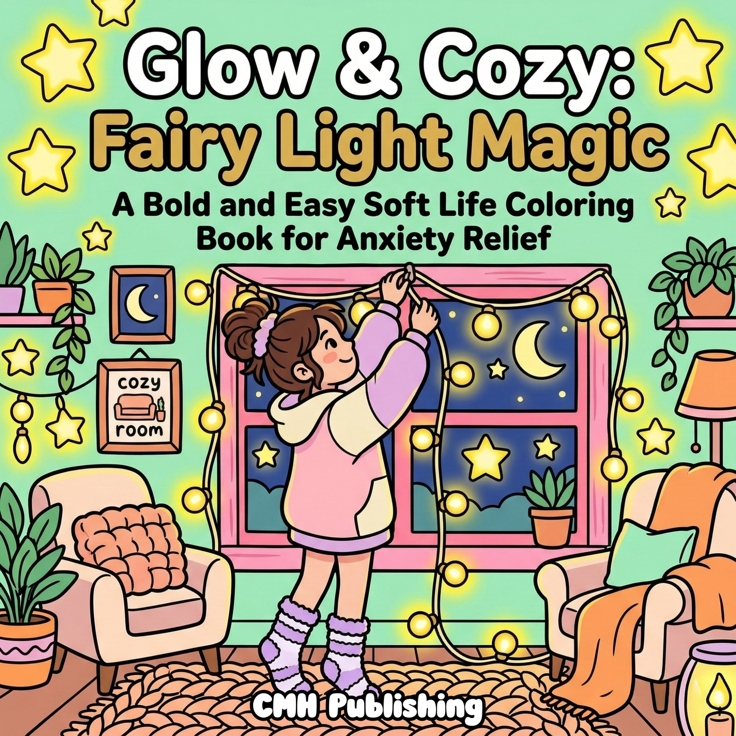 Glow & Cozy: Fairy Light Magic PDF Coloring Book