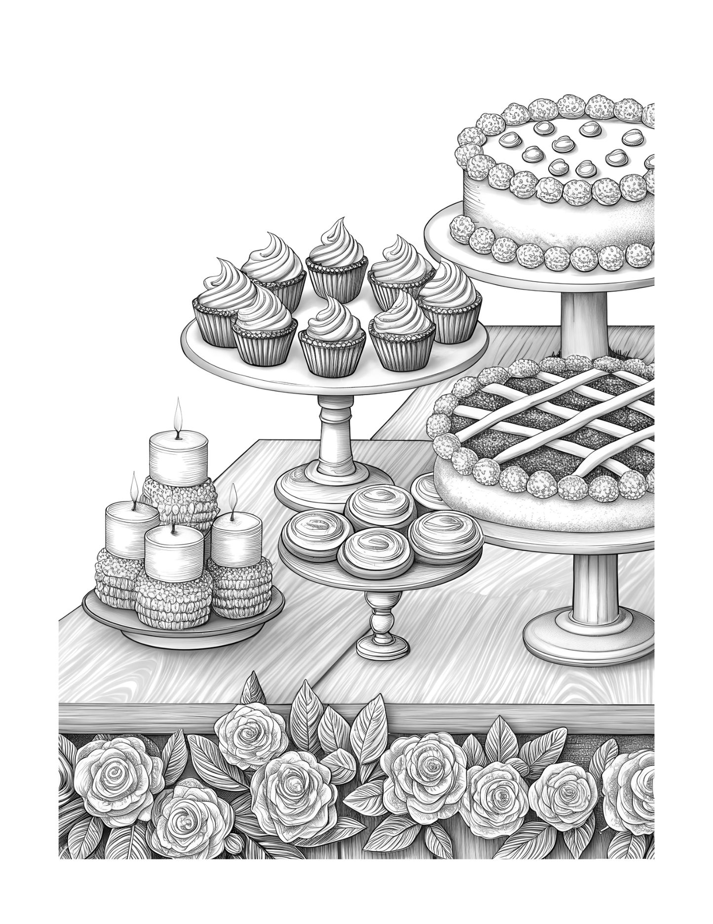 Serene Wedding Coloring Book, PDF Printable