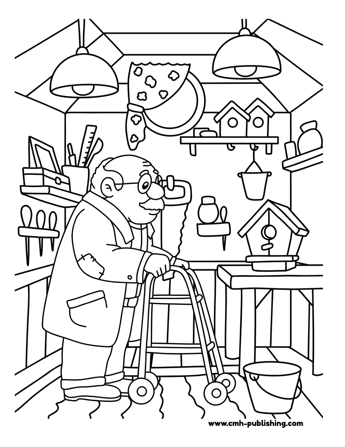 Grandma & Grandpa Moments, 30 Printable Coloring Pages (Digital)