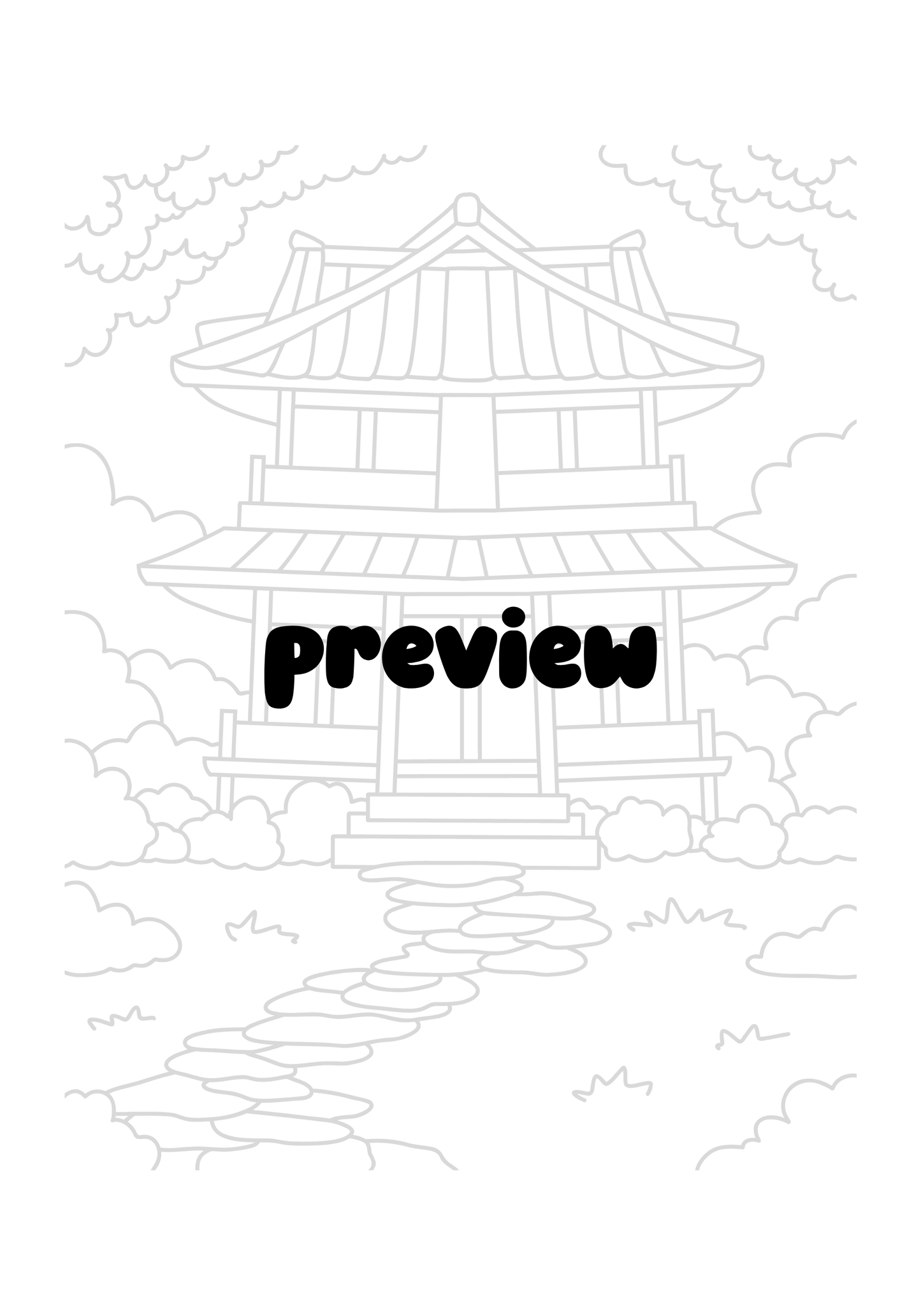 Cozy Japan Tracing Workbook PDF for Adults Teens, Mindfulness Drawing Practice