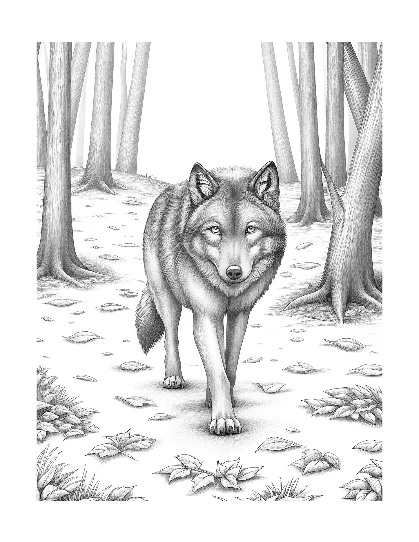 Majestic Woodland Creatures Coloring Book, PDF Version