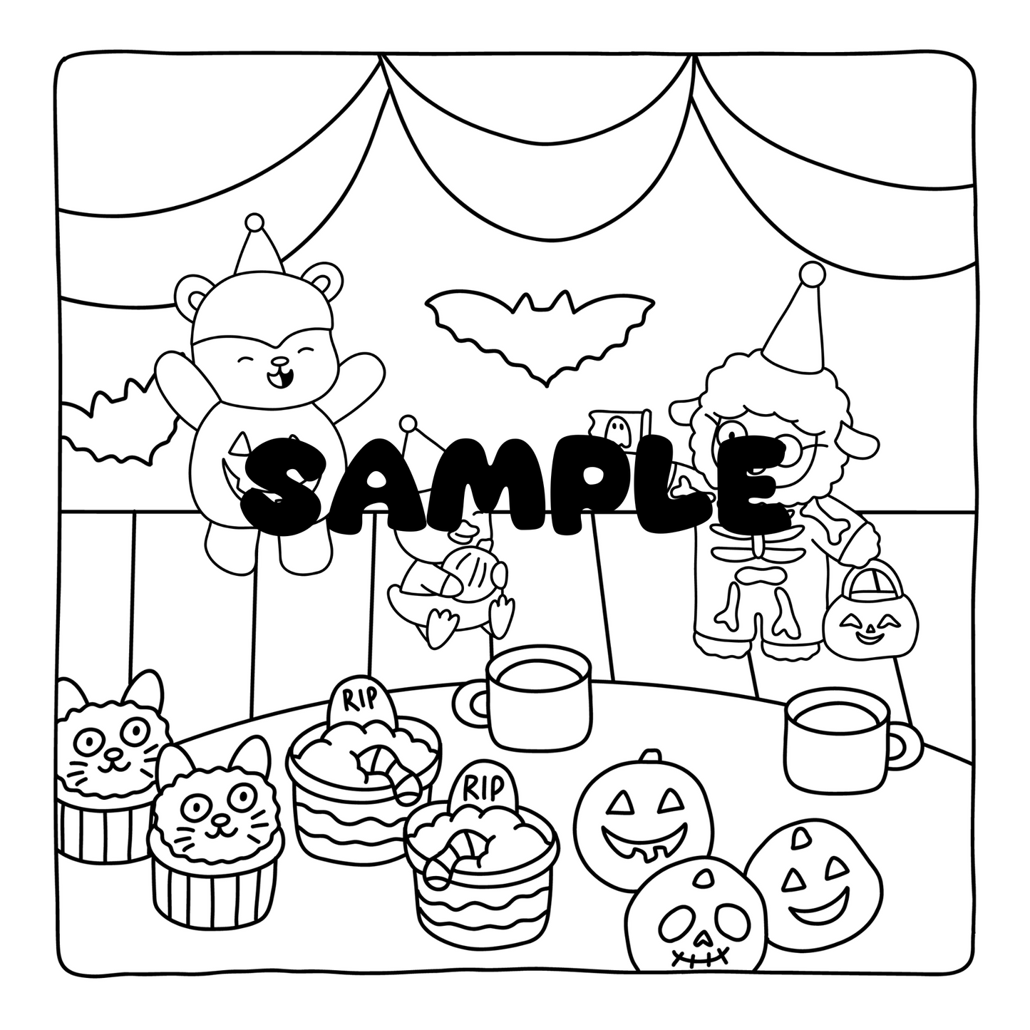 Halloween Coloring Book for Adults & Teens