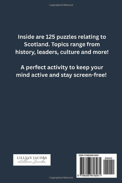 Scotland Crossword Puzzle Book for Adults