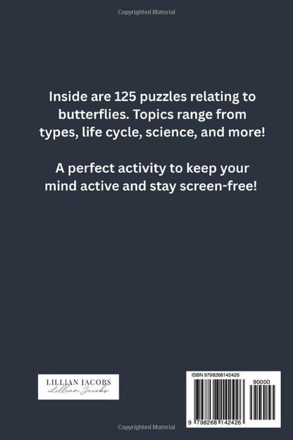 Butterfly Crosswords Puzzle Book for Adults