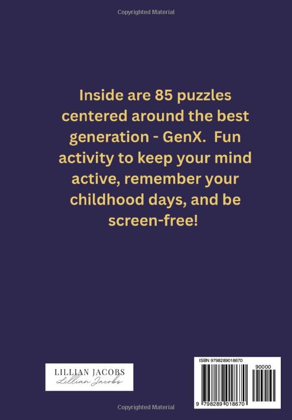 Gen X Word Scramble Puzzle Book