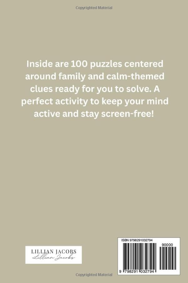 Mindful Moments Crossword Puzzles for Adults