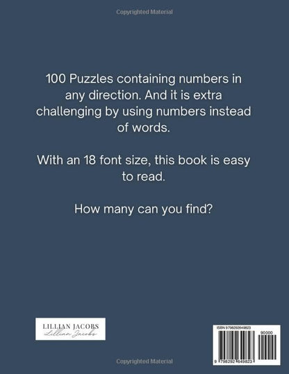 Large Print Number Search Book for Adults