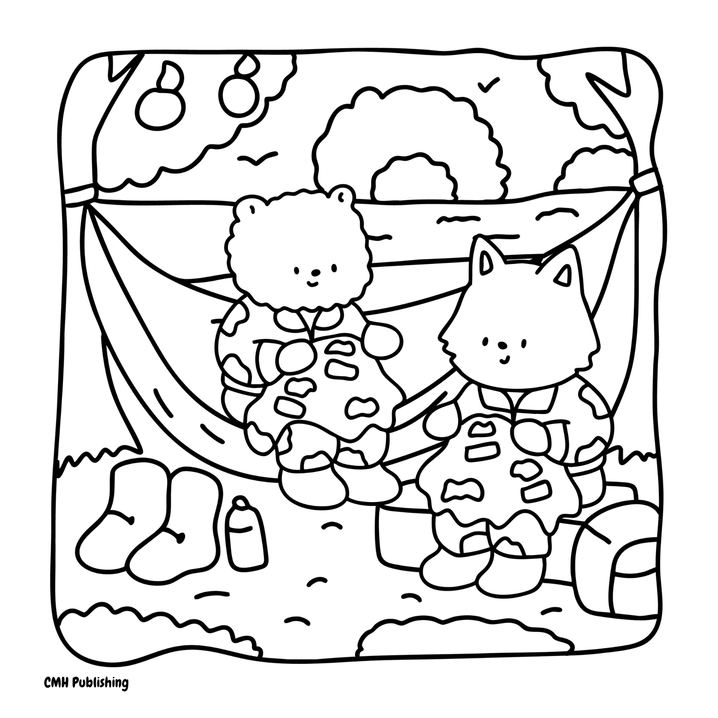 Kawaii Military Friends Coloring Book, Digital PDF