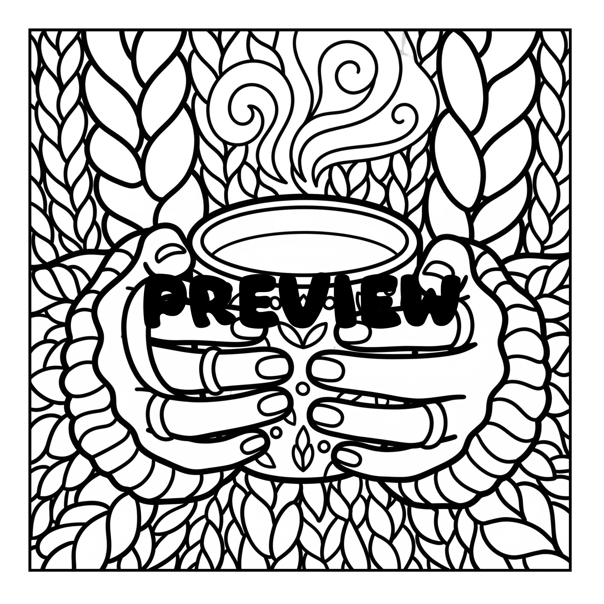 Interior preview pages from 'Cozy Girl Spa Coloring Book' — printable digital PDF coloring book by CMH Publishing
