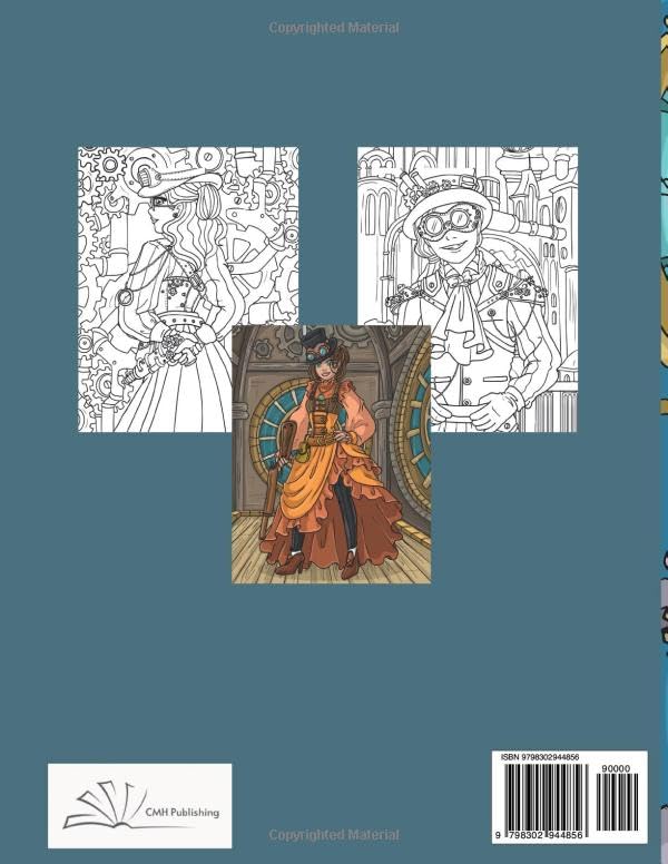 Steampunk Life Coloring Book For Teens and Adults: Fantastical Steampunk World Relaxing Art Therapy With Intricate Designs