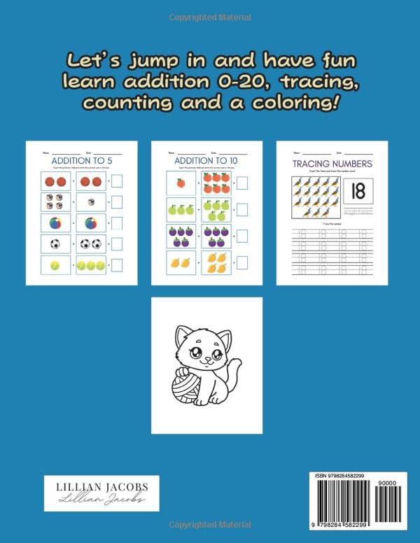 Kindergarten Math Activity Workbook