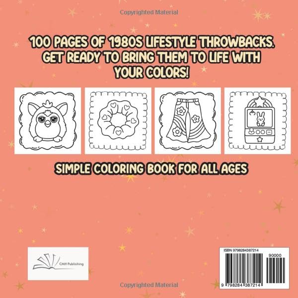 Totally 80s! Bold and Easy Coloring Book for Adults and Teens