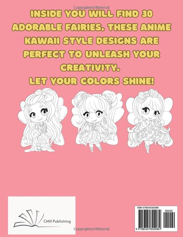 Chibi Anime Fairy Girls Coloring Book