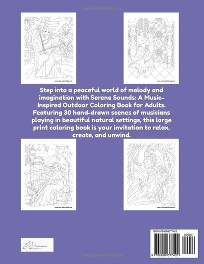 Serene Sounds: A Music-Inspired Outdoor Coloring Book for Adults