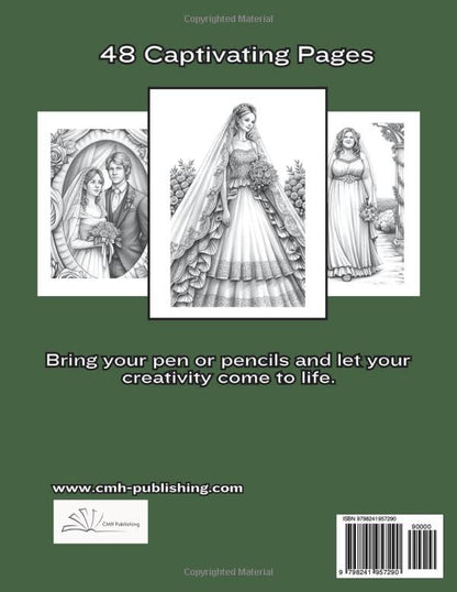 Bridal Bliss Grayscale Coloring Book
