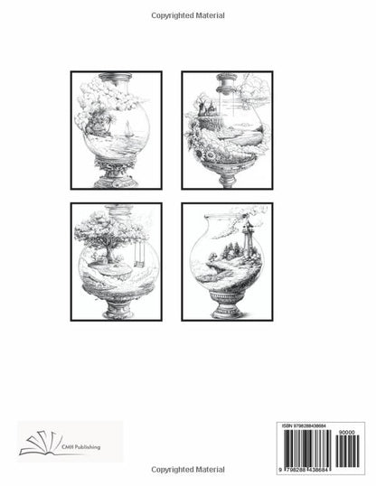 Tiny Lantern Worlds, A Fantasy Escape Coloring Book
