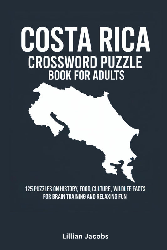 Costa Rica Crossword Puzzle Book for Adults