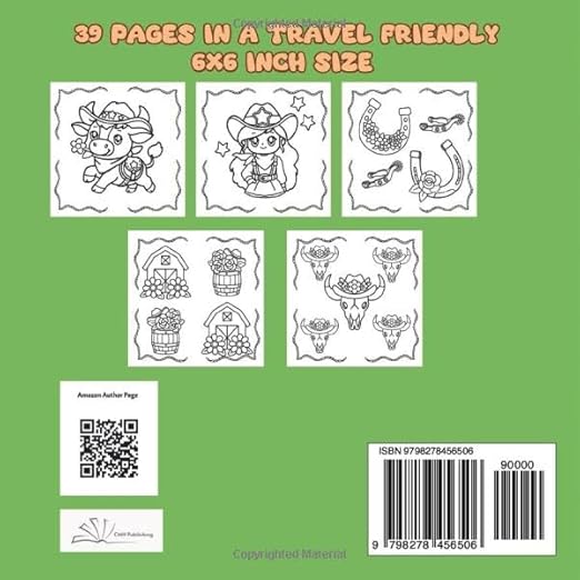 Cowgirl Mini Coloring Book for Kids
