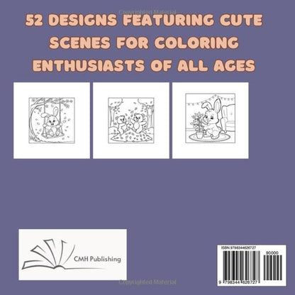 Hygge Fluffy Animals Cute and Cozy Days | Coloring Book for Adults Teens