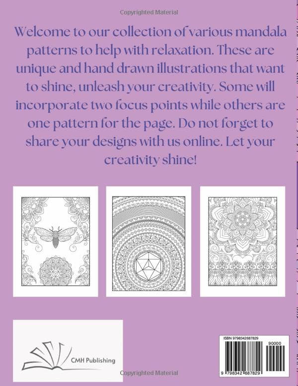 Mindful Mandala Patterns Coloring Book: 30 Patterns To Color for Relaxation