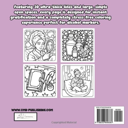 Interior preview pages from 'Soft and Cozy Life Spells Bold & Easy Coloring Book' — adult coloring book by CMH Publishing