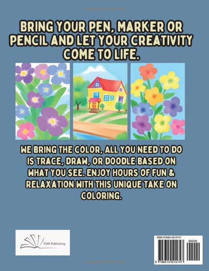 Reverse Coloring Book for Beginners Beautiful Life