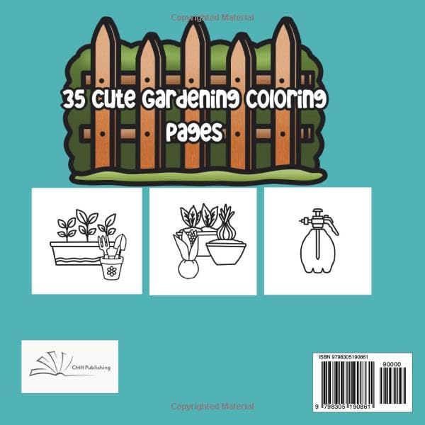 Cozy Girl Gardening Bold and Easy Coloring Book