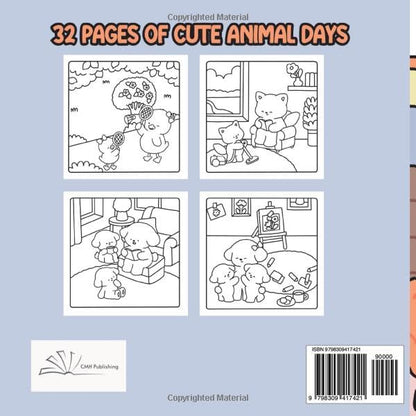 Cozy Moments with Mom: Cute Bold Easy Coloring Book for Adults, Teens, and Kids, Featuring Adorable Animal Characters