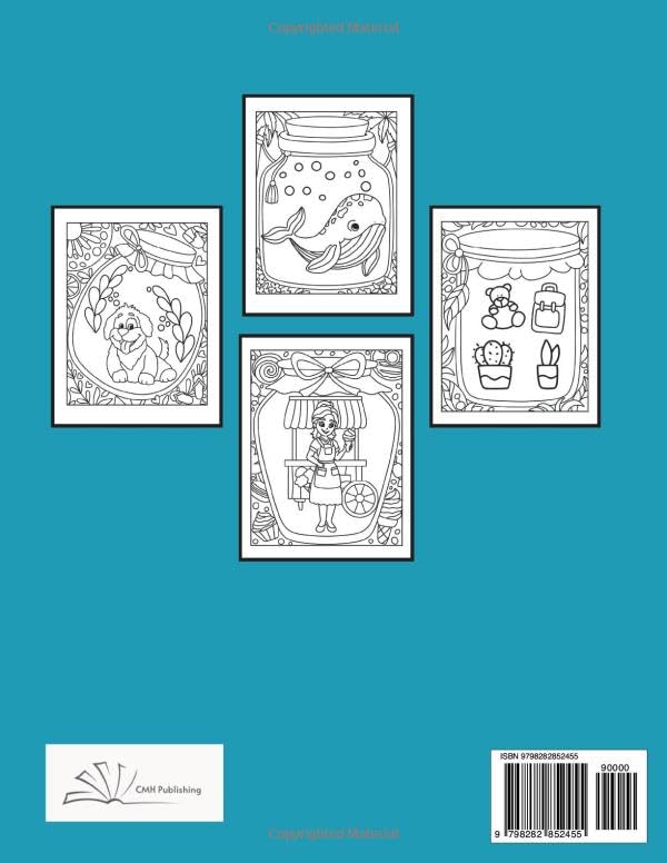 Whimsical Worlds in Jars Coloring Book