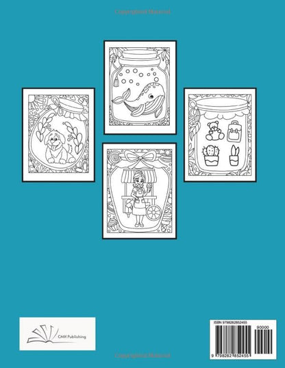 Whimsical Worlds in Jars Coloring Book
