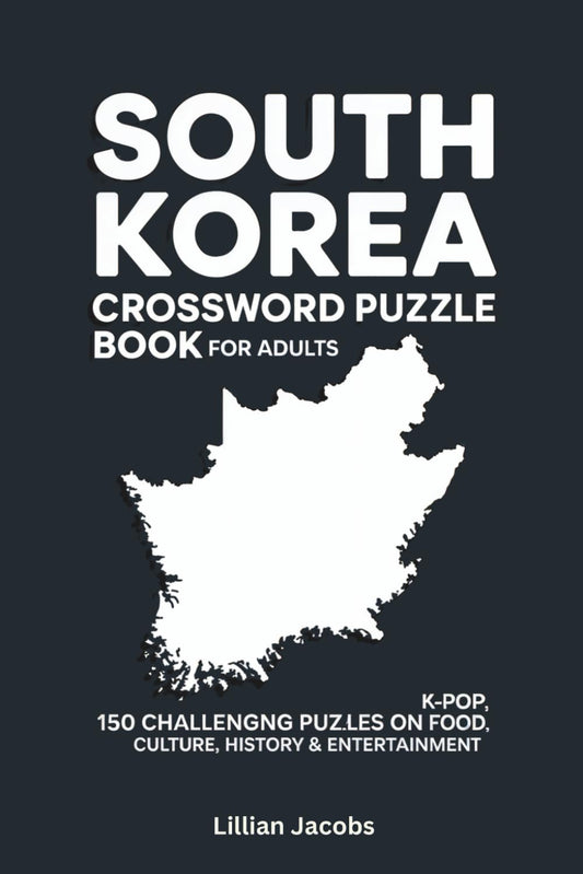 South Korea Crosswords Puzzle Book for Adults