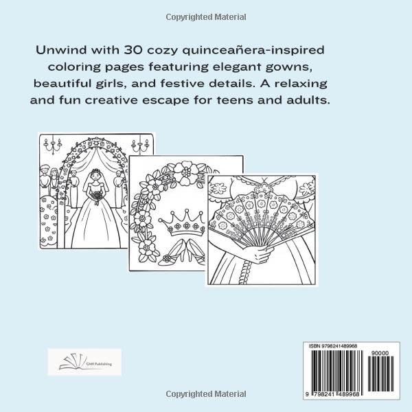 Quinceañera Dreams Coloring Book  Teens and Adults