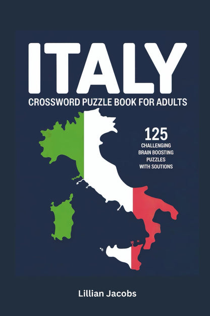 Italy Crossword Puzzle Book for Adults
