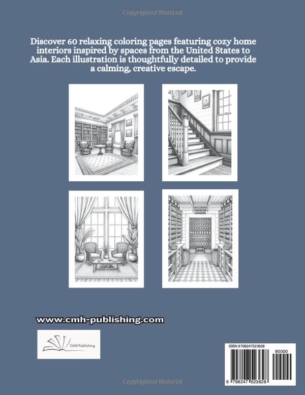 Cozy Home Interiors Coloring Book