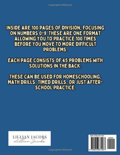 100 Days of Division: Standard Math Practice Workbook