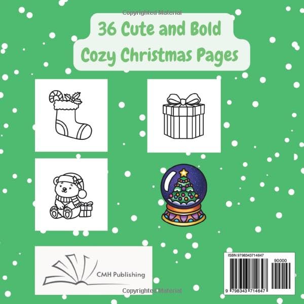 Cozy Kids Christmas Coloring Book | 36 Bold And Easy Designs