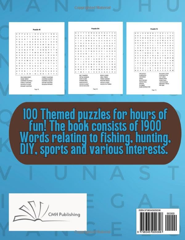 Word Search for Men Puzzle Book: 100 Puzzles Relating to Men's Hobbies and Interests