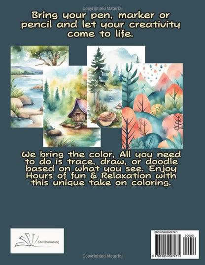 Reverse Coloring Nature Landscapes for Adults