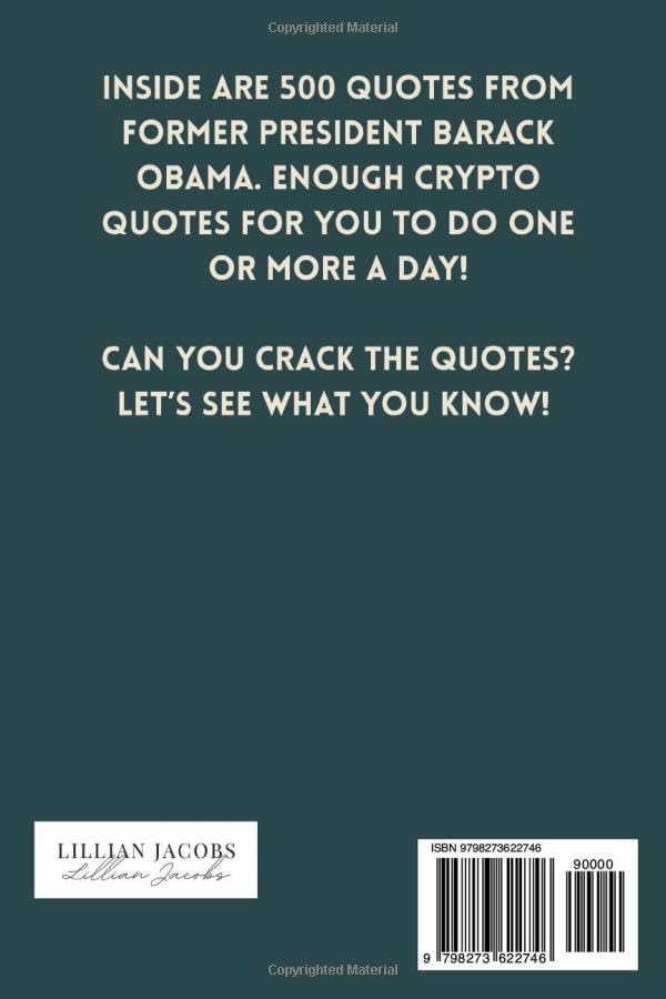 Decoding Hope: 500 Barack Obama Cryptogram Puzzles