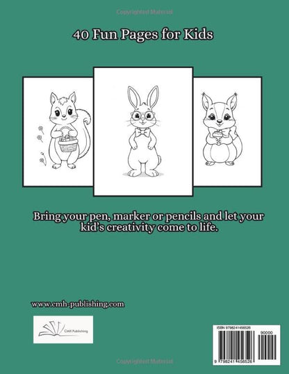 Cute Forest Friends Coloring Book for Kids Ages 3–5