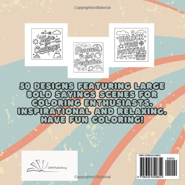 Positive Vibes Coloring Book For Teens